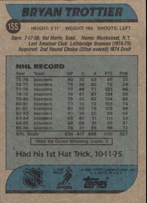 B1059- 1986-87 Topps Hockey Card #s 1-198 +Inserts -You Pick- 15+ FREE US SHIP - Picture 344 of 392
