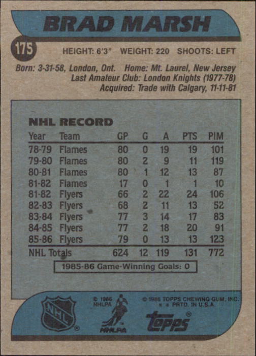 B1059- 1986-87 Topps Hockey Card #s 1-198 +Inserts -You Pick- 15+ FREE US SHIP - Picture 223 of 392