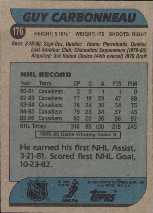 B1059- 1986-87 Topps Hockey Card #s 1-198 +Inserts -You Pick- 15+ FREE US SHIP - Picture 301 of 392