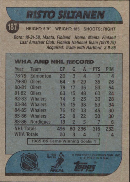 B1059- 1986-87 Topps Hockey Card #s 1-198 +Inserts -You Pick- 15+ FREE US SHIP - Picture 237 of 392