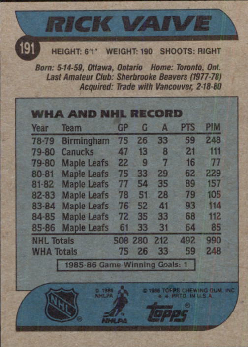 B1059- 1986-87 Topps Hockey Card #s 1-198 +Inserts -You Pick- 15+ FREE US SHIP - Picture 241 of 392