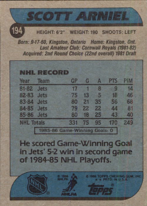 B1059- 1986-87 Topps Hockey Card #s 1-198 +Inserts -You Pick- 15+ FREE US SHIP - Picture 245 of 392