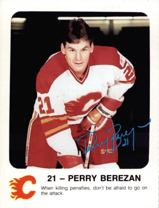 1986-87 Flames Red Rooster #2 Perry Berezan