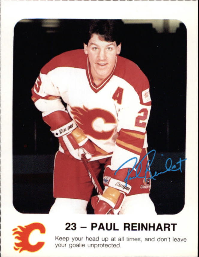 1986-87 Flames Red Rooster #22 Paul Reinhart