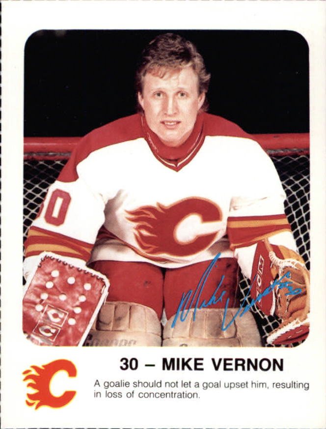 1986-87 Flames Red Rooster #29 Mike Vernon