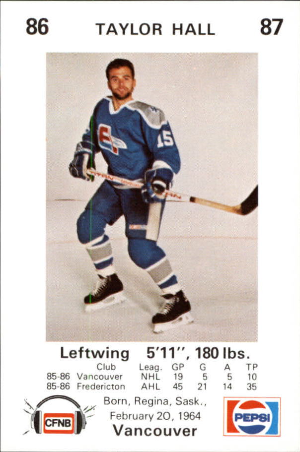 1986-87 Fredericton Express #10 Taylor Hall