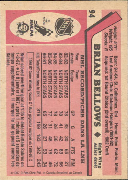 1987-88 O-Pee-Chee Hk Cards 1-150 +Rookies (A3213) - You Pick - 15+ FREE SHIP - Picture 143 of 231