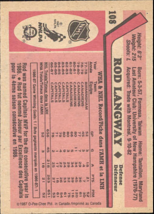 1987-88 O-Pee-Chee Hk Cards 1-150 +Rookies (A3213) - You Pick - 15+ FREE SHIP - Picture 161 of 231