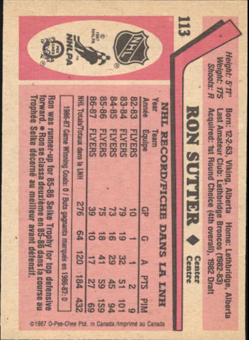 1987-88 O-Pee-Chee Hk Cards 1-150 +Rookies (A3213) - You Pick - 15+ FREE SHIP - Picture 169 of 231