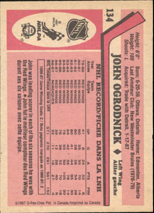 1987-88 O-Pee-Chee Hk Cards 1-150 +Rookies (A3213) - You Pick - 15+ FREE SHIP - Picture 205 of 231