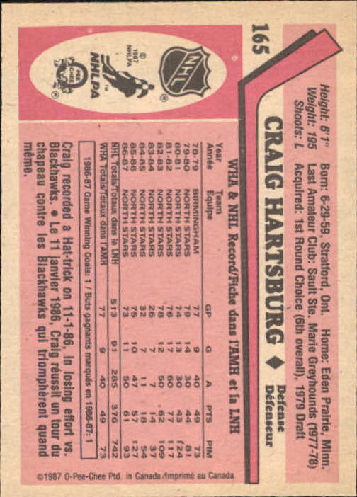1987-88 O Pee Chee Hk Karten 151-264 + Rookies A3213 - You Pick - 15 + Gratis - Bild 65 von 229