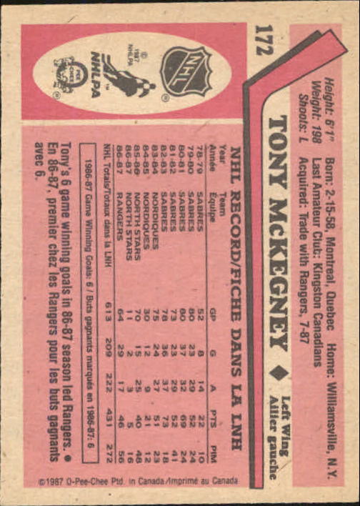 1987-88 O Pee Chee Hk Karten 151-264 + Rookies A3213 - You Pick - 15 + Gratis - Bild 77 von 229