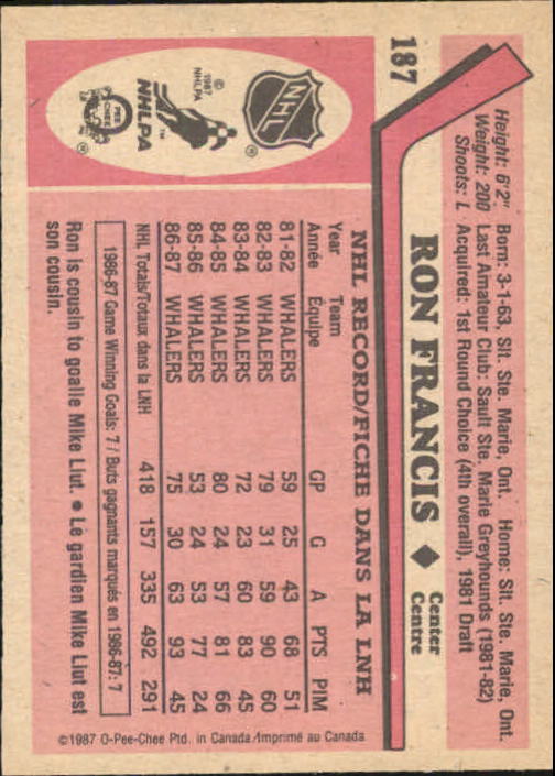 1987-88 O Pee Chee Hk Karten 151-264 + Rookies A3213 - You Pick - 15 + Gratis - Bild 203 von 229