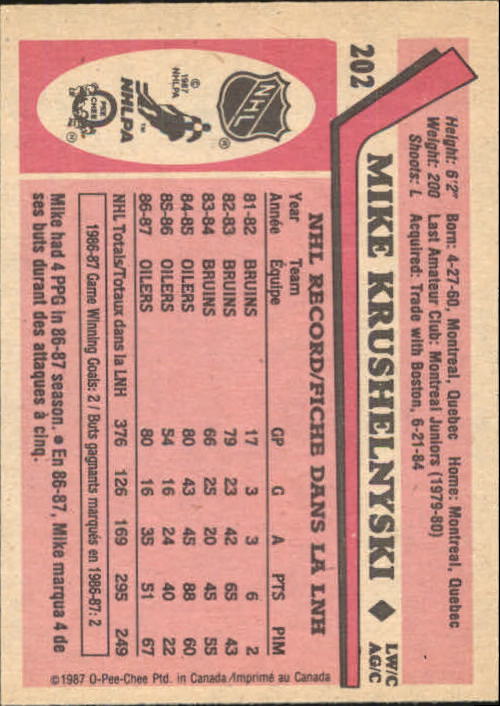 1987-88 O Pee Chee Hk Karten 151-264 + Rookies A3213 - You Pick - 15 + Gratis - Bild 27 von 229