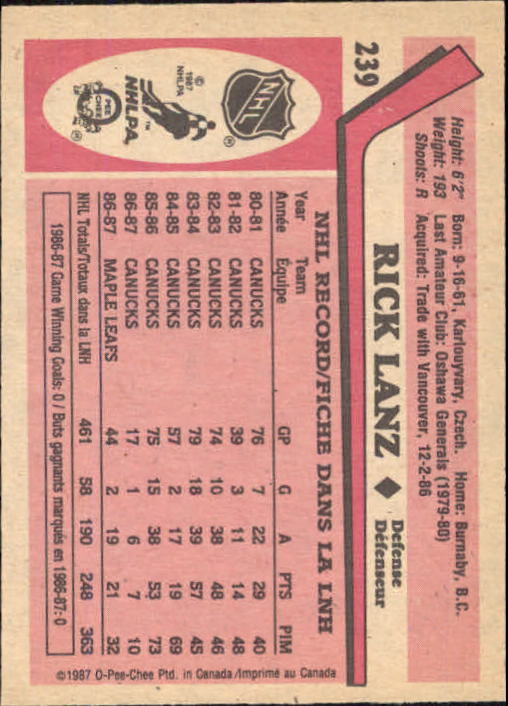 1987-88 O Pee Chee Hk Karten 151-264 + Rookies A3213 - You Pick - 15 + Gratis - Bild 133 von 229