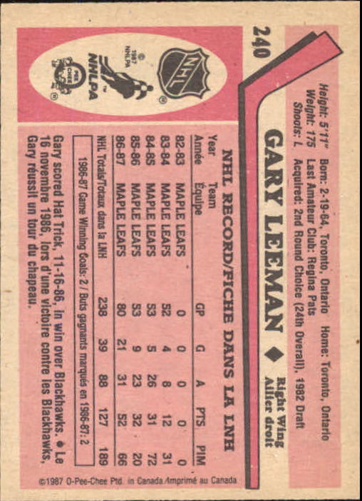 1987-88 O Pee Chee Hk Karten 151-264 + Rookies A3213 - You Pick - 15 + Gratis - Bild 135 von 229
