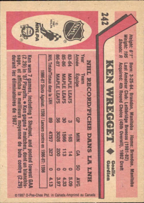 1987-88 O Pee Chee Hk Karten 151-264 + Rookies A3213 - You Pick - 15 + Gratis - Bild 215 von 229