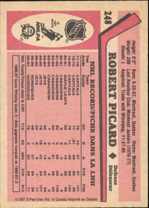 1987-88 O Pee Chee Hk Karten 151-264 + Rookies A3213 - You Pick - 15 + Gratis - Bild 147 von 229