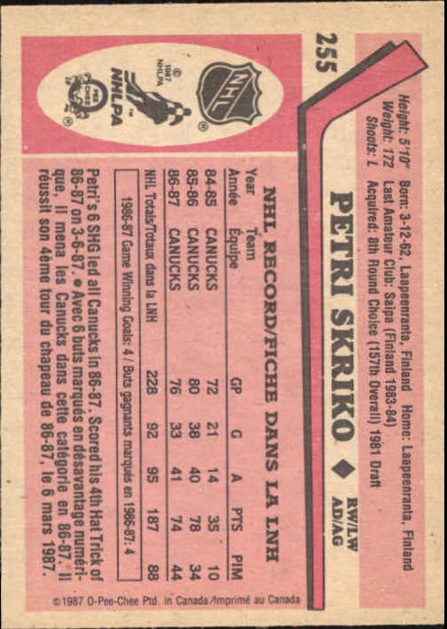 1987-88 O Pee Chee Hk Karten 151-264 + Rookies A3213 - You Pick - 15 + Gratis - Bild 161 von 229