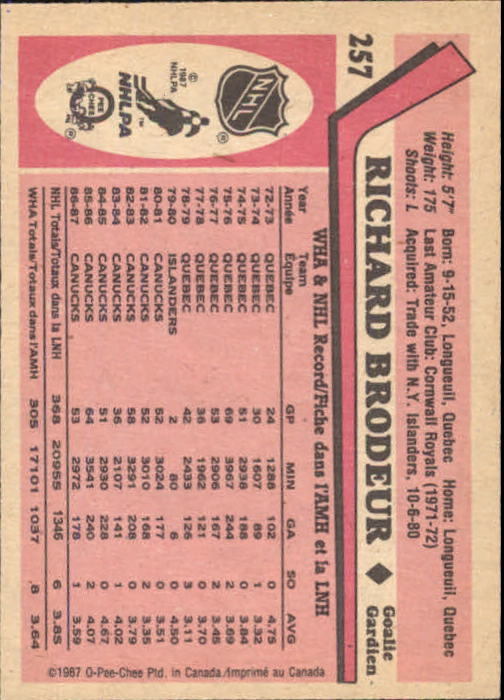 1987-88 O Pee Chee Hk Karten 151-264 + Rookies A3213 - You Pick - 15 + Gratis - Bild 59 von 229
