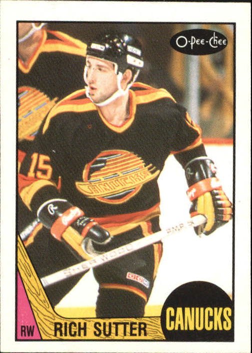 1987-88 O-Pee-Chee #258 Rich Sutter