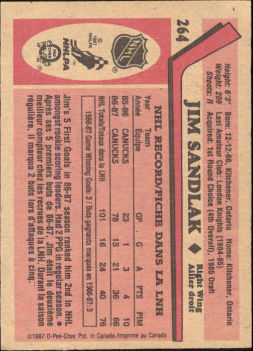 1987-88 O Pee Chee Hk Karten 151-264 + Rookies A3213 - You Pick - 15 + Gratis - Bild 175 von 229