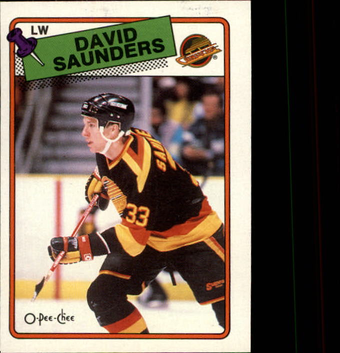 1988-89 O-Pee-Chee #248 David Saunders RC