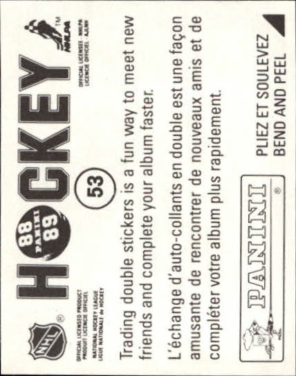 B3941- 1988-89 Panini Stickers Hk Card #s 1-250 -You Pick- 15+ FREE US SHIP