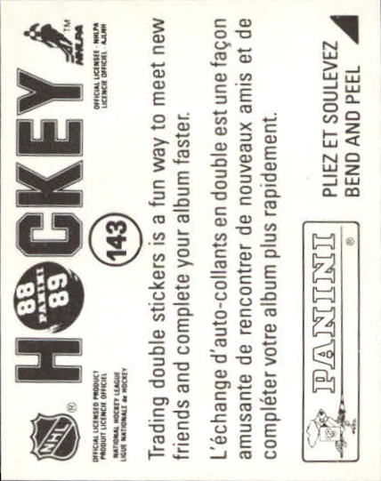 B3941- 1988-89 Panini Stickers Hk Card #s 1-250 -You Pick- 15+ FREE US SHIP - Picture 233 of 419