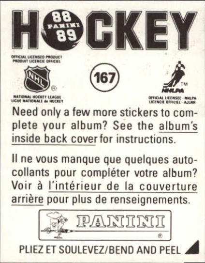 B3941- 1988-89 Panini Stickers Hk Card #s 1-250 -You Pick- 15+ FREE US SHIP - Picture 279 of 419