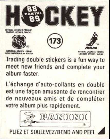 B3941- 1988-89 Panini Stickers Hk Card #s 1-250 -You Pick- 15+ FREE US SHIP - Picture 291 of 419