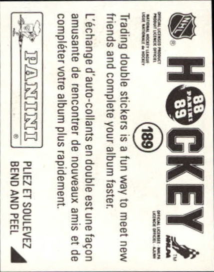 B3941- 1988-89 Panini Stickers Hk Card #s 1-250 -You Pick- 15+ FREE US SHIP - Picture 313 of 419