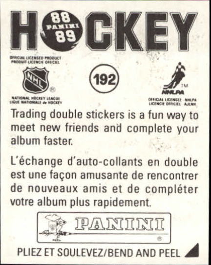 B3941- 1988-89 Panini Stickers Hk Card #s 1-250 -You Pick- 15+ FREE US SHIP - Picture 319 of 419