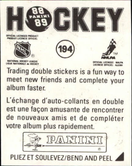 B3941- 1988-89 Panini Stickers Hk Card #s 1-250 -You Pick- 15+ FREE US SHIP - Picture 321 of 419