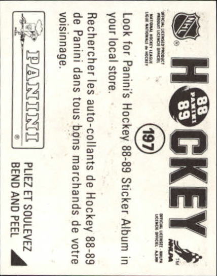 B3941- 1988-89 Panini Stickers Hk Card #s 1-250 -You Pick- 15+ FREE US SHIP - Picture 327 of 419
