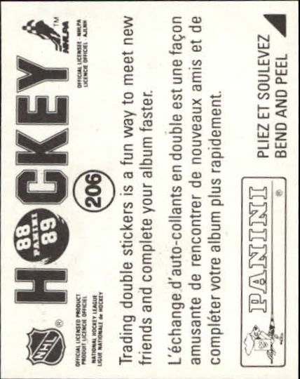 B3941- 1988-89 Panini Stickers Hk Card #s 1-250 -You Pick- 15+ FREE US SHIP - Picture 343 of 419