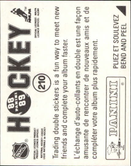 B3941- 1988-89 Panini Stickers Hk Card #s 1-250 -You Pick- 15+ FREE US SHIP - Picture 349 of 419