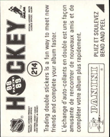 B3941- 1988-89 Panini Stickers Hk Card #s 1-250 -You Pick- 15+ FREE US SHIP - Picture 355 of 419