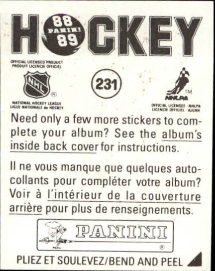 B3941- 1988-89 Panini Stickers Hk Card #s 1-250 -You Pick- 15+ FREE US SHIP - Picture 385 of 419