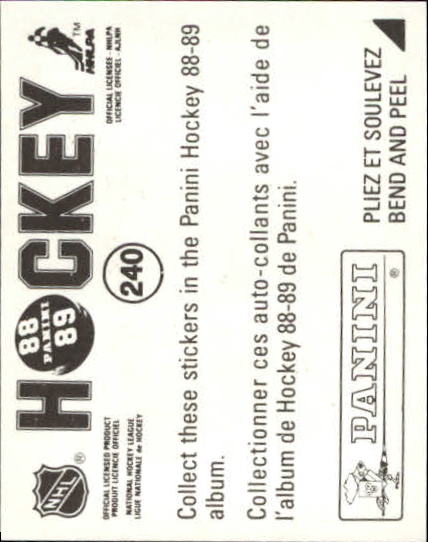 B3941- 1988-89 Panini Stickers Hk Card #s 1-250 -You Pick- 15+ FREE US SHIP - Picture 403 of 419