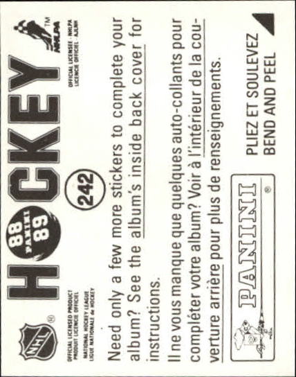 B3941- 1988-89 Panini Stickers Hk Card #s 1-250 -You Pick- 15+ FREE US SHIP - Picture 407 of 419