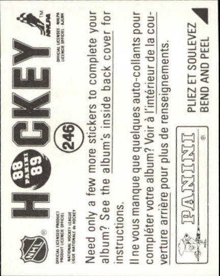 B3941- 1988-89 Panini Stickers Hk Card #s 1-250 -You Pick- 15+ FREE US SHIP - Picture 415 of 419