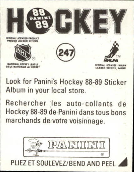 B3941- 1988-89 Panini Stickers Hk Card #s 1-250 -You Pick- 15+ FREE US SHIP - Picture 417 of 419