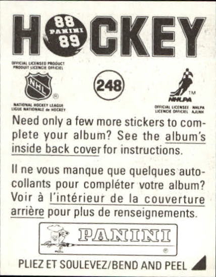 B3941- 1988-89 Panini Stickers Hk Card #s 1-250 -You Pick- 15+ FREE US SHIP - Picture 419 of 419
