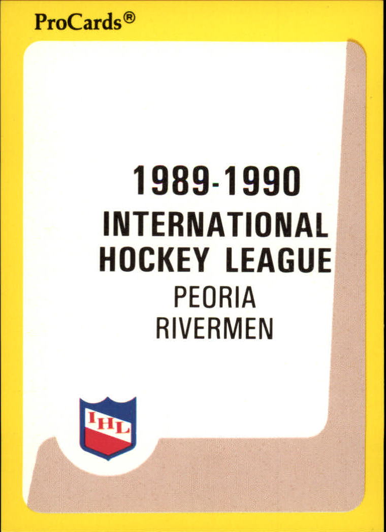 1989-90 ProCards IHL #1 Peoria Checklist