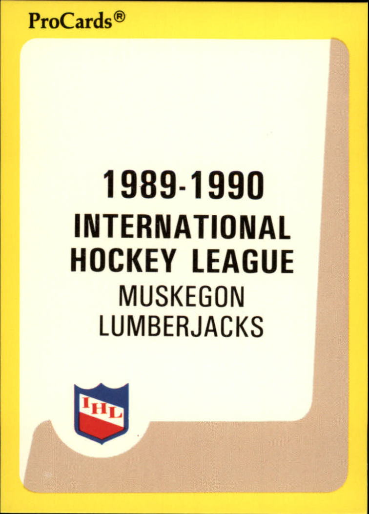 1989-90 ProCards IHL #142 Muskegon Checklist