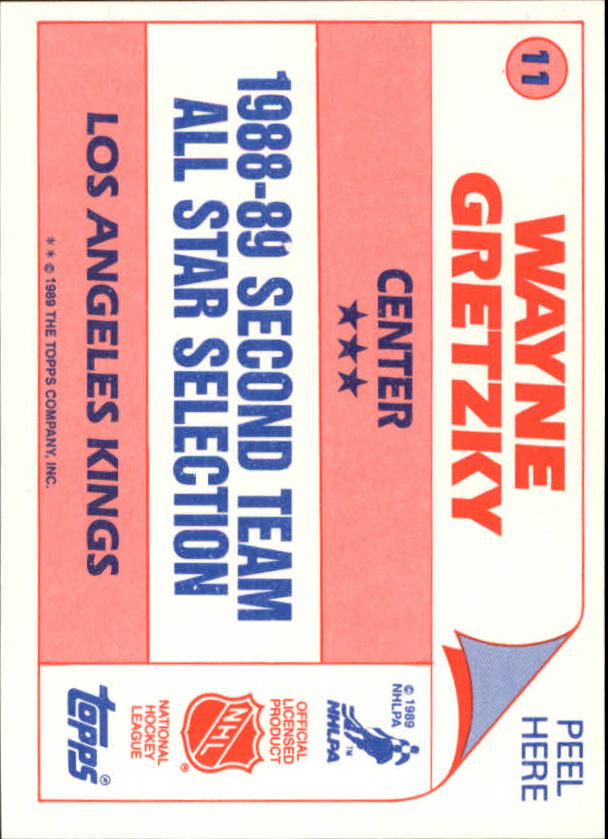 1989-90 Topps Sticker Inserts #11 Wayne Gretzky back image
