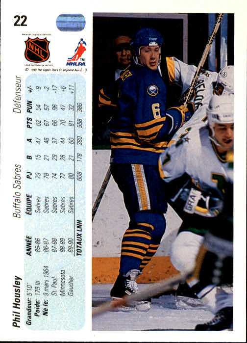 1990-91 Upper Deck French #22 Phil Housley back image