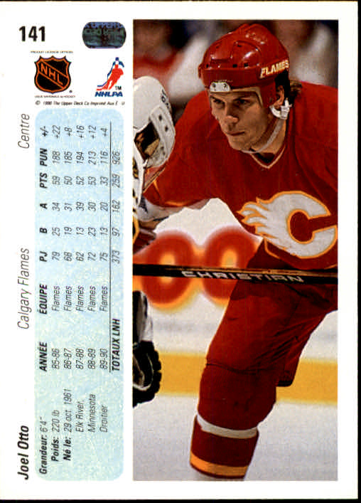 1990-91 Upper Deck French #141 Joel Otto back image