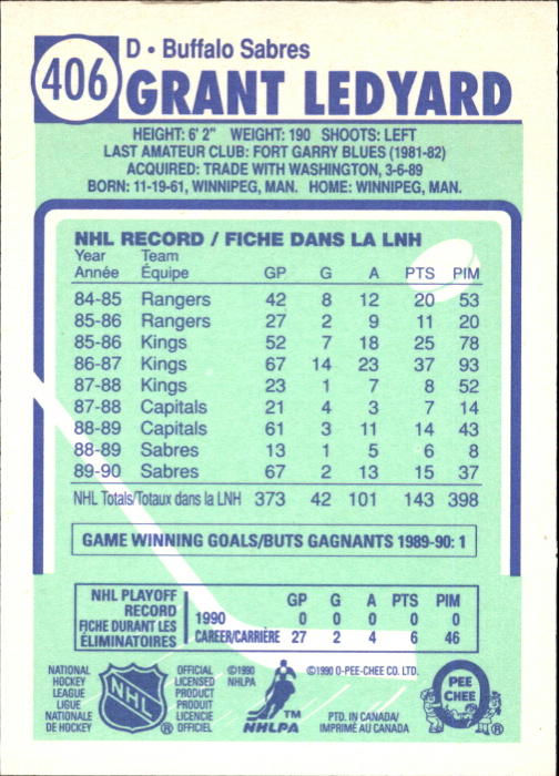 A6844- 1990-91 O-Pee-Chee Hockey Card #s 401-528 -You Pick- 15+ FREE US SHIP - Picture 11 of 237